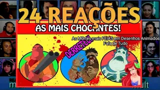 24 REAÇÕES | MULT REACT | Pra Crianças? As M0rtes mais FEIAS em Desenhos Animados