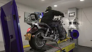 Triumph Rocket 3 on the dyno