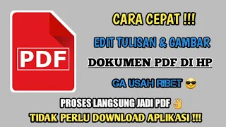 Ini cara edit tulisan dari dokumen PDF di HP | Tanpa Aplikasi