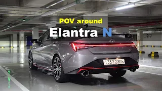 Elantra N POV exterior and interior