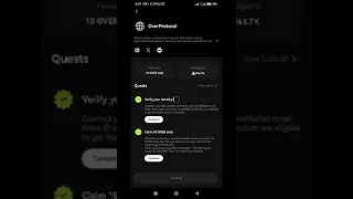 How to claim 10 Over token daily in OKX wallet | OverWallet