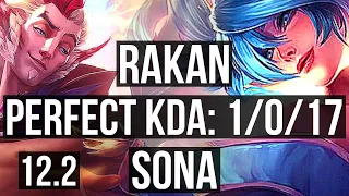 RAKAN & Trist vs SONA & Jinx (SUP) | 1/0/17, Rank 2 Rakan, 2.0M mastery | NA Challenger | 12.2