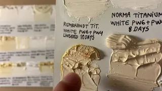 Titanium White Oil Paints | Brand Comparison | Yellowing and Cracking