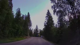 Driving  through the mountain roads