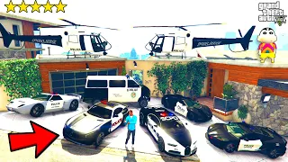 Franklin Stealing EVERY RARE POLICE SUPERCAR in GTA 5 | SHINCHAN and CHOP