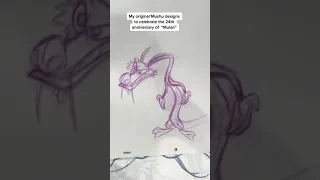 Uncovered original art of Mushu (Mulan) by Disney Animator Tom Bancroft