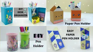 DIY EASY AND CUTE ORIGAMI PEN HOLDER / Paper Pencil Shaped Stand / SCHOOL Supplies / Paper Pen Stand