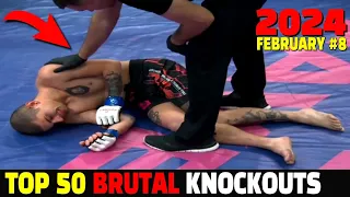 Top 50 Knockouts of February 2024 #8 (Muay Thai•MMA•Kickboxing•Boxing)