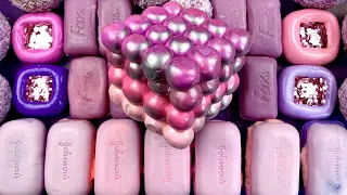 Clay cracking with glitter 💓 Crushing soap boxes with colored foam 💕 Cutting soap cubes 💗 ASMR