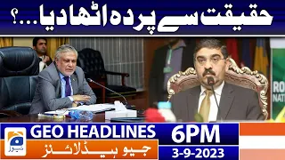 Geo News Headlines 6 PM | 3rd Sep 2023