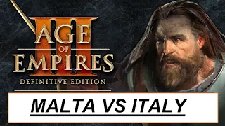 Aoe3 DE Malta shows its prowess in defense against Italy