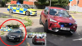 CRAZY Police Convoy *ESCORTS STOLEN CAR!* - Unmarked Cupra & Stinger Responding!