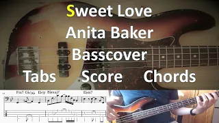 Anita Baker Sweet Love. Bass Cover Score Tabs Chords Transcription