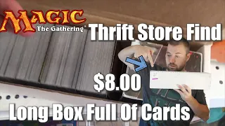 I Found a Long Box full of MTG Cards at a Thrift Store for only $8! Magic The Gathering Random Buy!