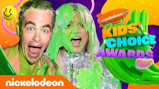 Every Celebrity SLIMING at the 2023 KCAs ft. Charli D'Amelio, Chris Pine, & More! 💚