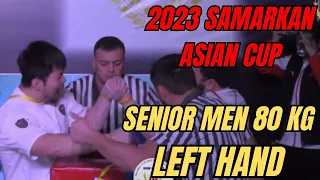 Armwrestling Asian Cup 2023 Senior Men 80 KG Left Hand
