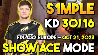 ACE Mode By s1mple 30/16 on Anubis - Triple & Quadro - FPL CS2 EUROPE - Oct 21, 2023