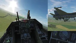 DCS F-16C Overhead break landing attempt