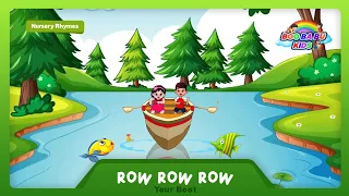 Row Row Row Your Boat with Lyrics| Nursery Rhymes Collection and Baby Songs from Boo ba Bu Kids 2021