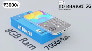 Jio Bharat 5G - 50MP Camera,Dimensity 600,8000mAh Battery,8GB RAM//Jio Bharat 5G