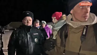 ЧОП, полиция и протестующие на полигоне Шиес. Март 2019.