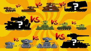 MEGATANKS vs MEGABOSS. Evolution KV-44 vs KARL-44 vs DORA. Cartoons about tanks