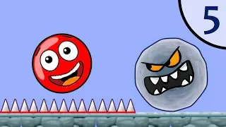 Новый Несносный КРАСНЫЙ ШАР #5. Мультик ИГРА New Red Ball на Игрули TV