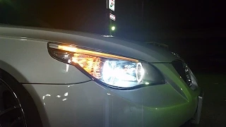 BMW E60 Adaptive headlights demonstration