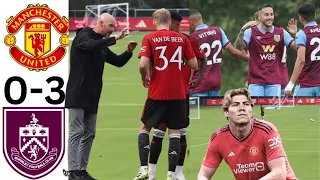 Man United vs Burnley 0-3 closed doors friendly 🔥, Rasmus Hojlund made his first unofficial debut.