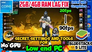 No More lag: Best Pc Settings to Get HIGH FPS l Free fire l 0% Lag and Crash l Bluestacks l MSI