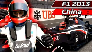 F1 2013 - MODO CARREIRA - #03 - GP da CHINA | SAUBER | Jogos Clássicos | #50K