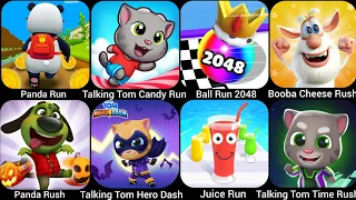 Panda Run,Talking Tom Hero Dash,Talking Tom Candy Run,Ball Run 2048,Booba Cheese Rush, Juice Run...