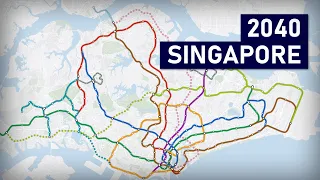 Future expansion of the Singapore MRT 2022-2040s (animation)