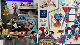 Marvel Spidey and His Amazing Friends Collection Unboxing Review | Marble Rush Go Spidey Go Playset