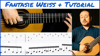 Fantasie by Weiss and Tutorial - Classical Guitar - Eduardo Minozzi Costa