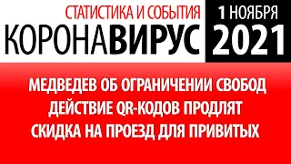 1 ноября 2021: статистика коронавируса в России на сегодня