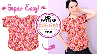 How to sew and draft this super EASY summer top WITHOUT shoulder seams (yep) - let's get sewing!