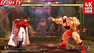 M. Bison vs Zangief (Hardest AI) - Street Fighter V | PS5 4K 60FPS