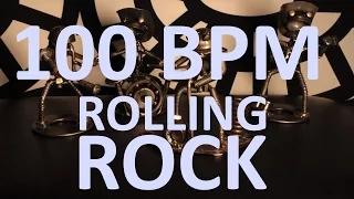 100 BPM - Rolling Rock - 4/4 Drum Track - Metronome - Drum Beat