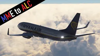 PMDG 737-800 | Teesside 🇬🇧 to Alicante 🇪🇸 | Ryanair FR5986 |Microsoft Flight Simulator 2020