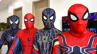 TEAM SPIDER-MAN NERF WAR vs BAD GUY TEAM || LIVE ACTION STORY 1 - FUN HEROES