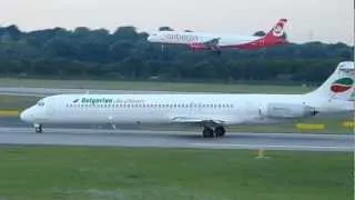 Bulgarian Air Charter McDonnell Douglas MD-82 [LZ-LDK] Takeoff at Düsseldorf