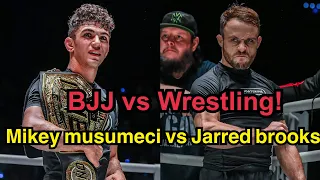 BJJ vs Wrestling! Mikey musumeci vs Jarred brooks Full Fight ONE Fight Night 13