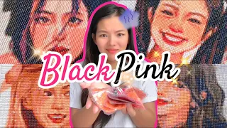 Hành trình làm tranh Đính Đá BLACKPINK đủ 4 chị Jisoo, Rose, Jennie, Lisa🖤💗 thật GIAN NAN😭