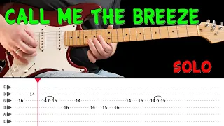 CALL ME THE BREEZE - Guitar solo lesson with tabs (fast & slow) - J. J. Cale