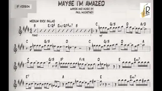 Maybe i'm amazed Bb backing track