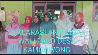 Polres Wonosobo deklarasi anti hoax Wali murid paud Desa Kaligowong Kec Wadaslintang