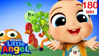 Veggies Keep You Healthy + More |  Little Angel Color Songs & Nursery Rhymes | Learn Colors & Shapes