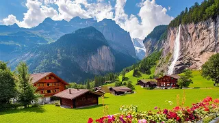 Stäubifall Waterfall - The Most Beautiful Places in Switzerland, Breathtaking Scenery, 4K Nature