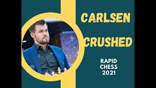 Magnus Carlsen CRUSHED by 17 year old Abdusattorov.(white) at world rapid 2021.